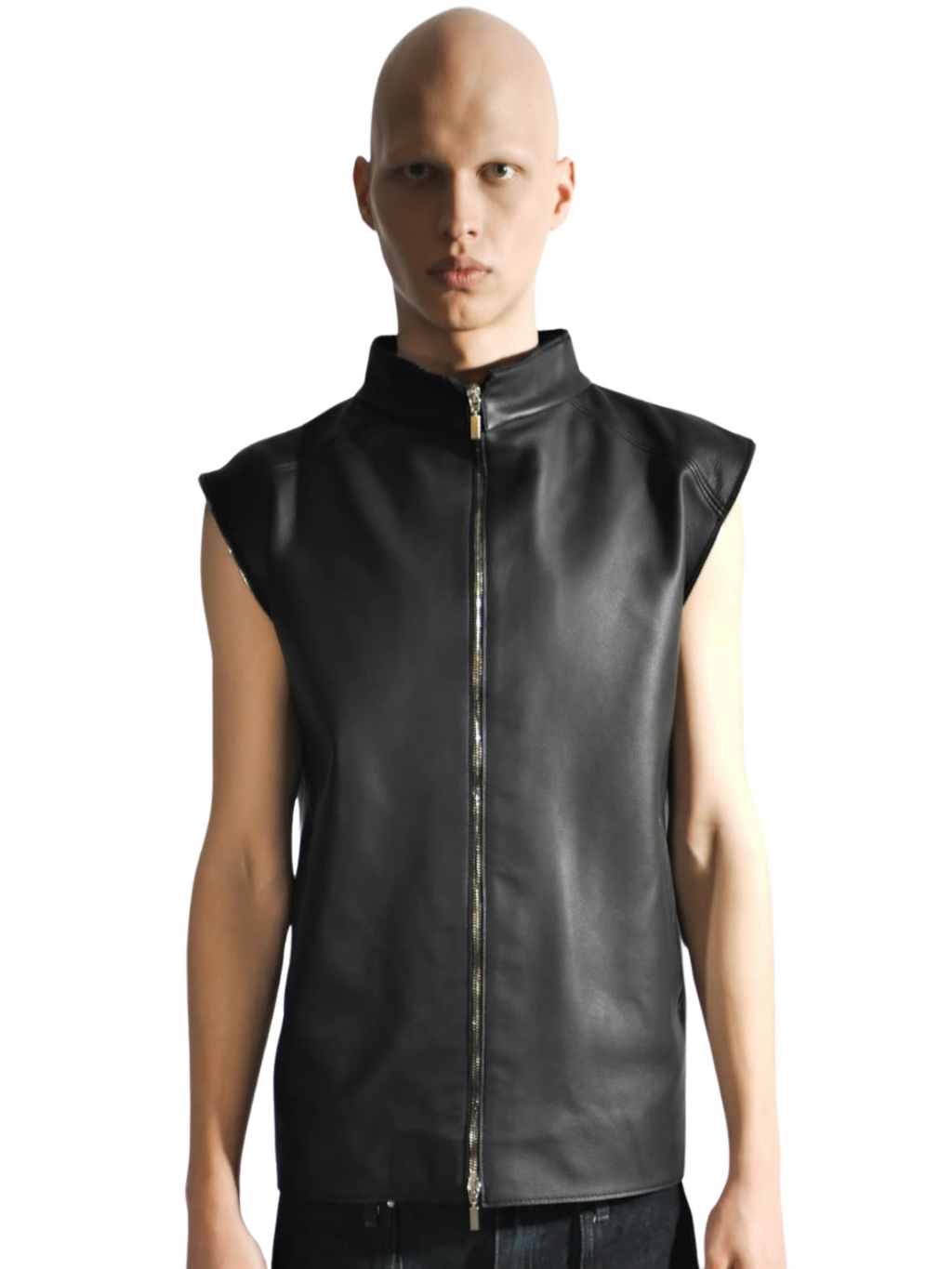 FITTED LEATHER BLACK JACKET